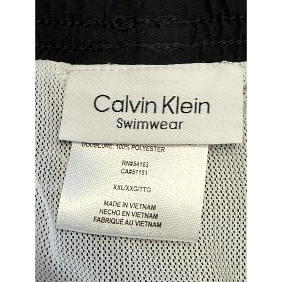 CALVIN KLEIN Mens Black Quick Dry Swim Shorts Pockets UPF 40+ Sz XXL (2XL) New - Picture 8 of 11